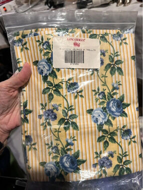 Longaberger window valance Rose Trellis NEW